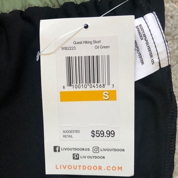 NWT Life Integrity Earth Hiking Skort, Size Small - Picture 9 of 12